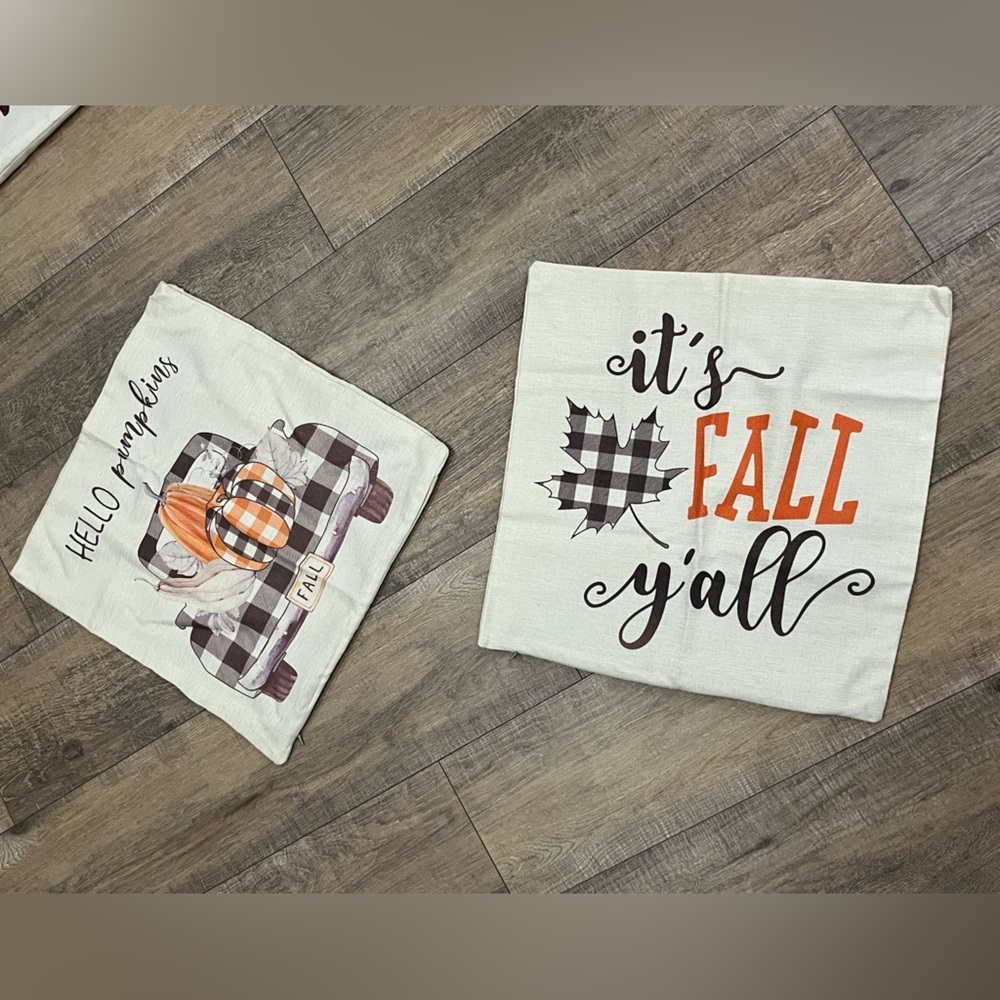 Fall ~Ex Used Condition pillow Covers~ 
2ct~ 18x18”~GUC⭐️A 2 for $14 item ⭐️